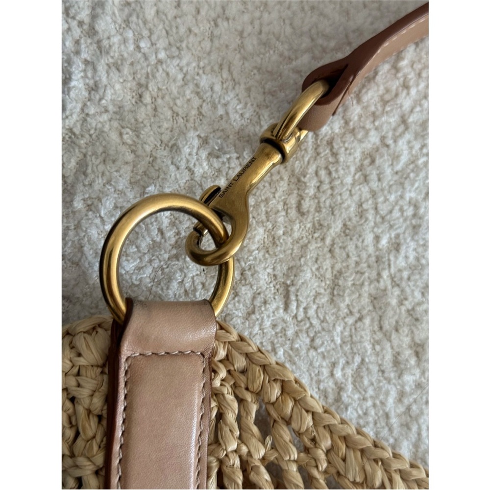 Raffia Elegant Tan Woven Tote Bag - Picture 15 of 15